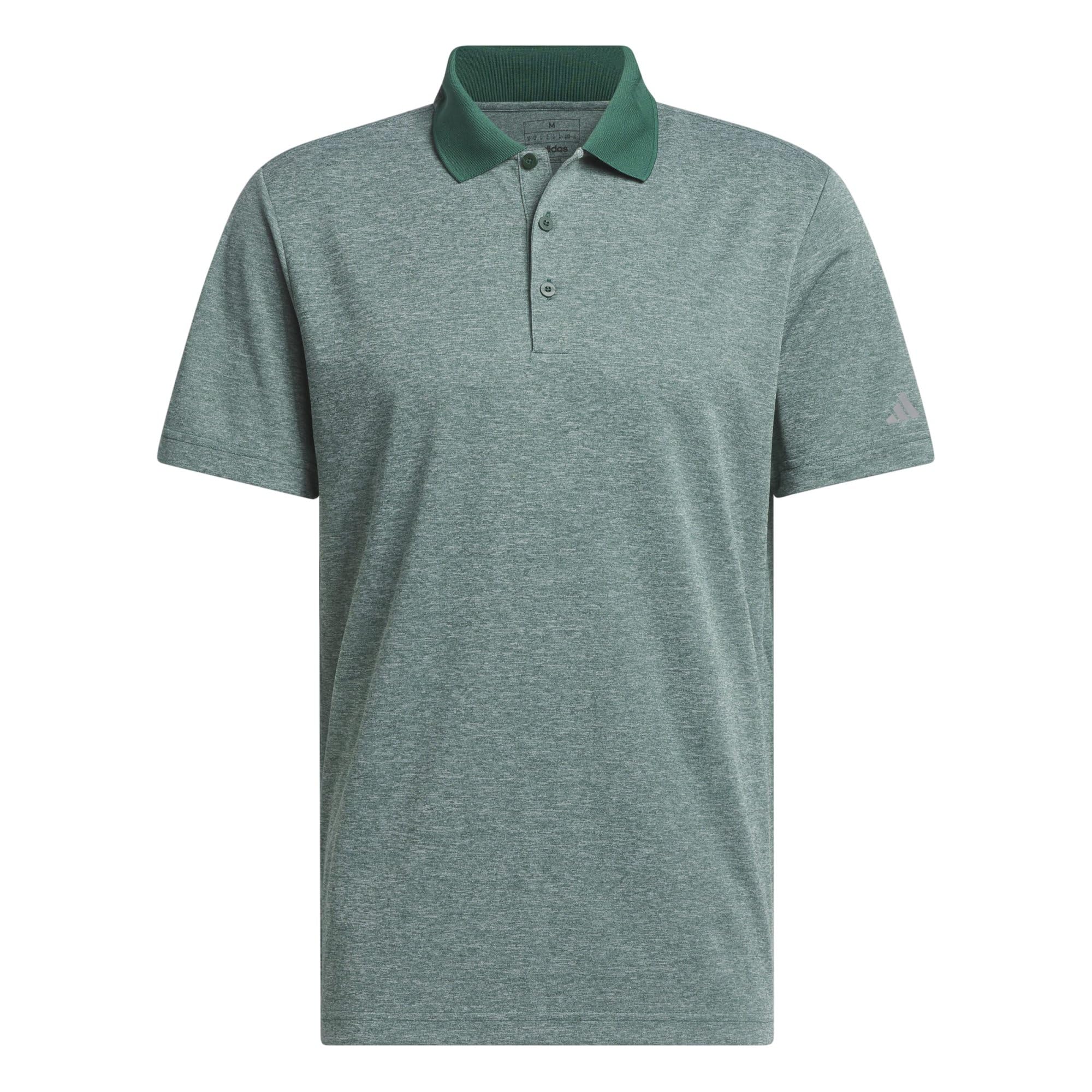 adidas Men's Mens CORE Performance Heather Polo Shirt, Colleg. Green Mel., M
