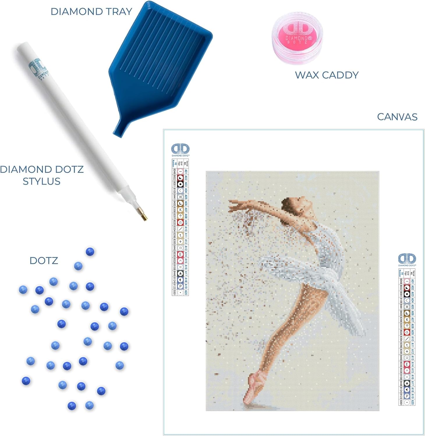 DIAMOND DOTZ Give All Ballet Diamond Painting Kits for Adults - Diamond Art Kits a Relaxing Creative Craft Kit with Dotz Gems 14.5"x20.3"