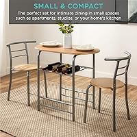 Vista 6 de Best Choice Products - Conjunto de mesa redonda y sillas de madera