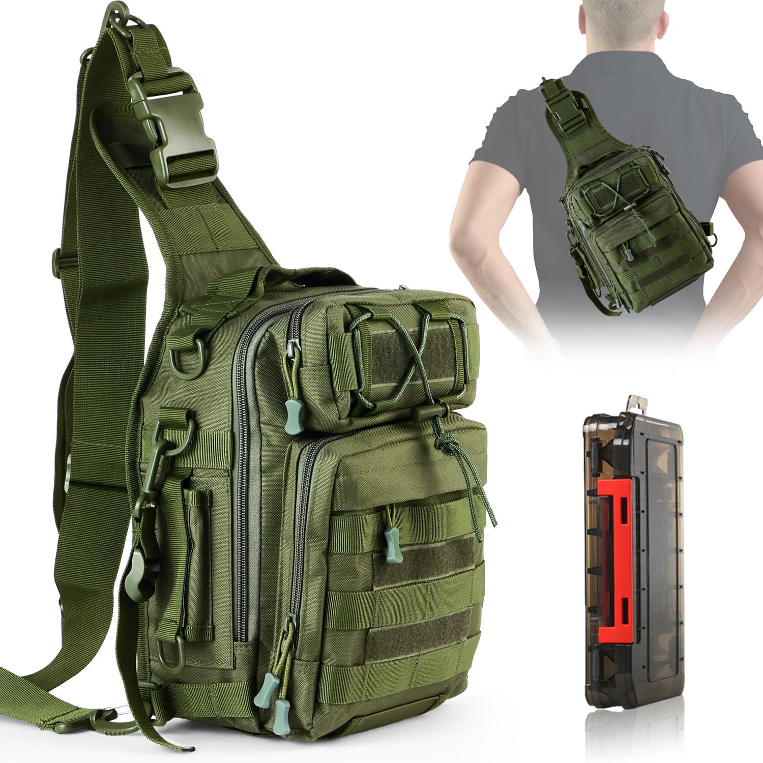 Aertiavty Fishing Backpack, Fishing Bag with Tackle Box, Compact Fishing Tackle Bag, Fishing Tackle Backpack with Rod Holder for Outdoor Sport Fishing Gifts for Men Women Aertiavty Fishing Backpack, Fishing Bag with Tackle Box, Compact Fishing Tackle Bag, Fishing Tackle Backpack with Rod Holder for Outdoor Sport Fishing Gifts for Men Women