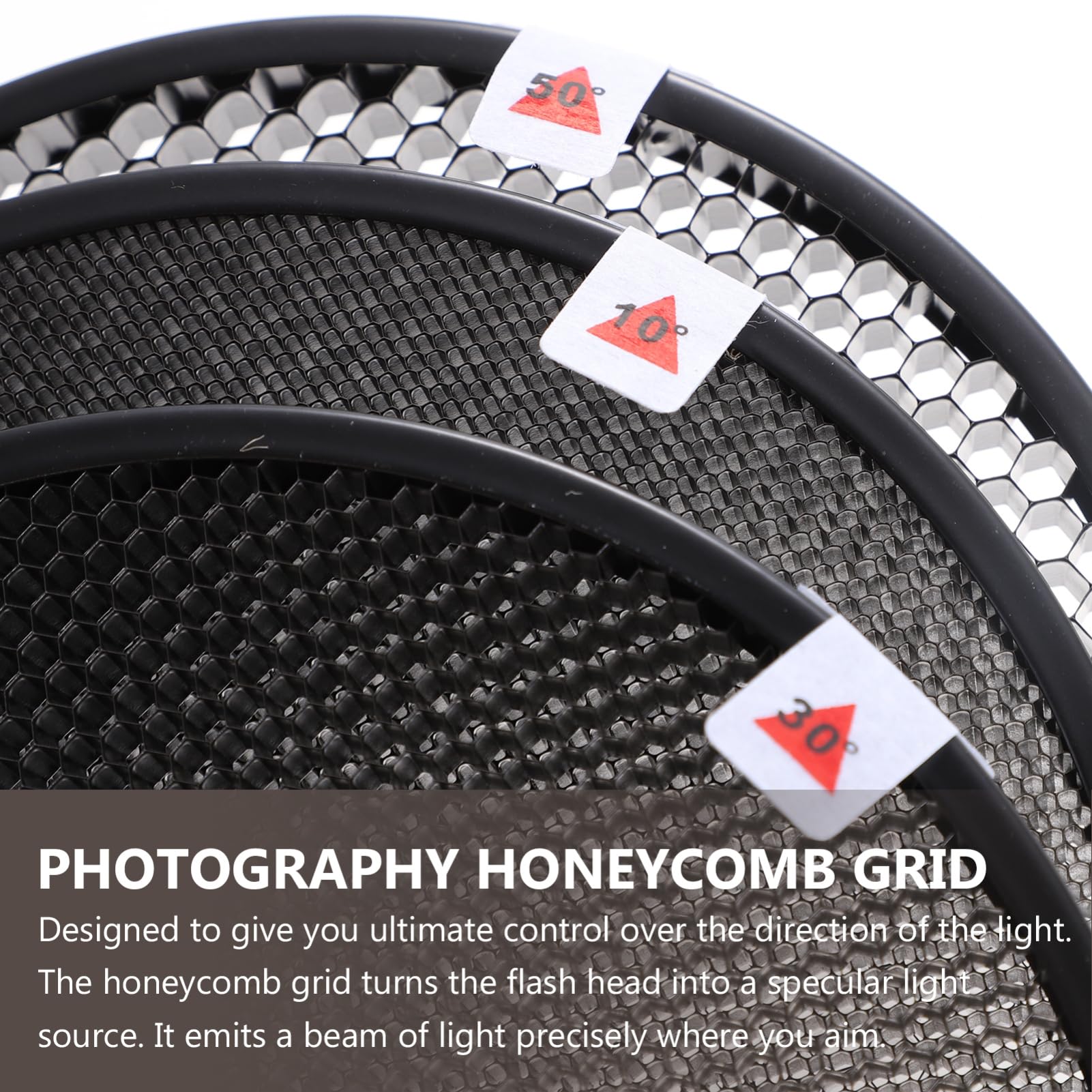 Grille Nid d'abeille pour Flash Photographie Diffuseur De Lumière Précis Système De Fixation Rapide