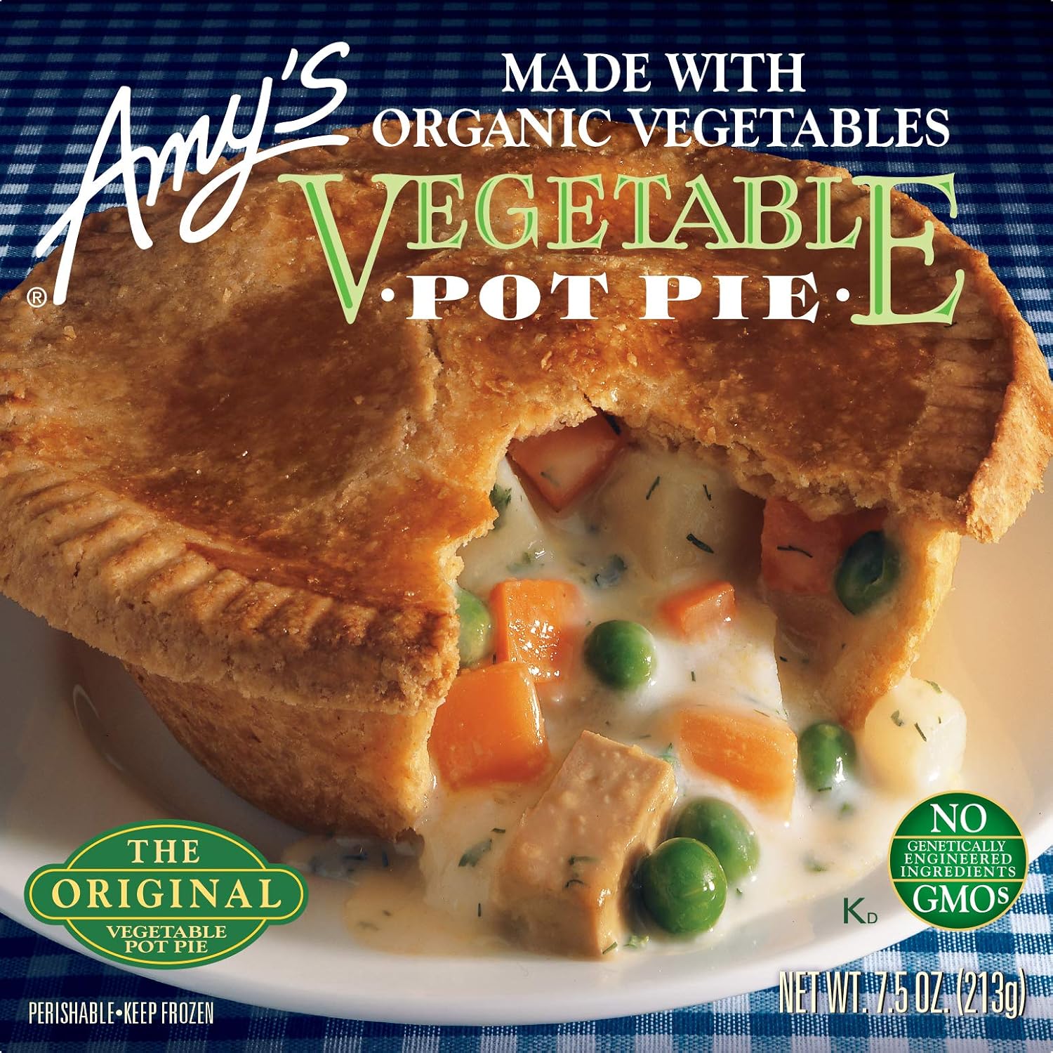Amy's Original Vegetable Pot Pie, Made with Organic Vegetables, Non GMO, 7.5-Ounce