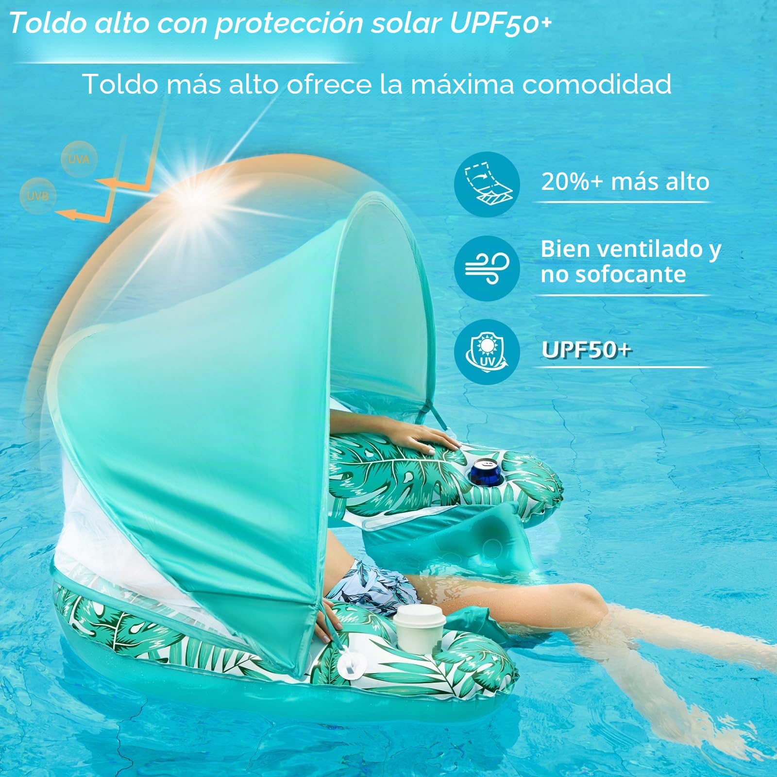 Jasonwell Flotador Inflable para 2 Personas de Alta Resistencia | Yaxa
