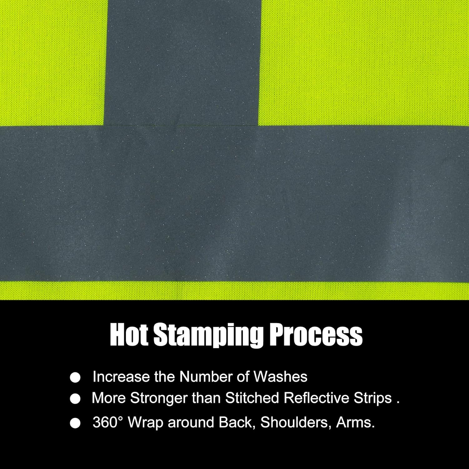 High Visibility Safety Sweatshirt for Women Reflective Fleece Inner Hi Vis Construction Work Hoodie with Detachable Hat Full Zip - Image 2