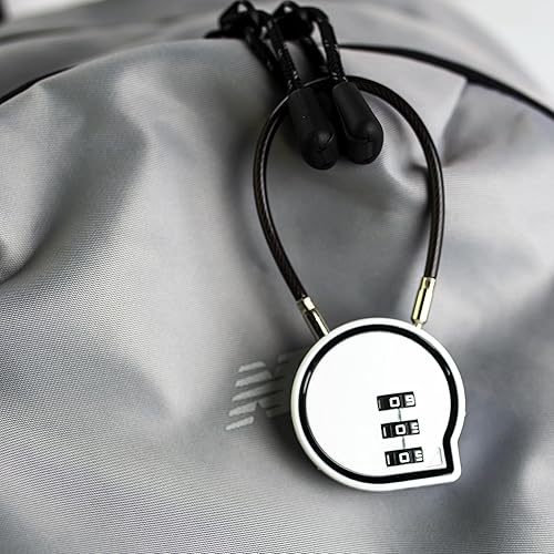 Miniatura 6 de Cerradura de combinación de 3 dígitos, cerradura de cable combinada con código, combinación de candado pequeño con cable, para equipaje, maleta,