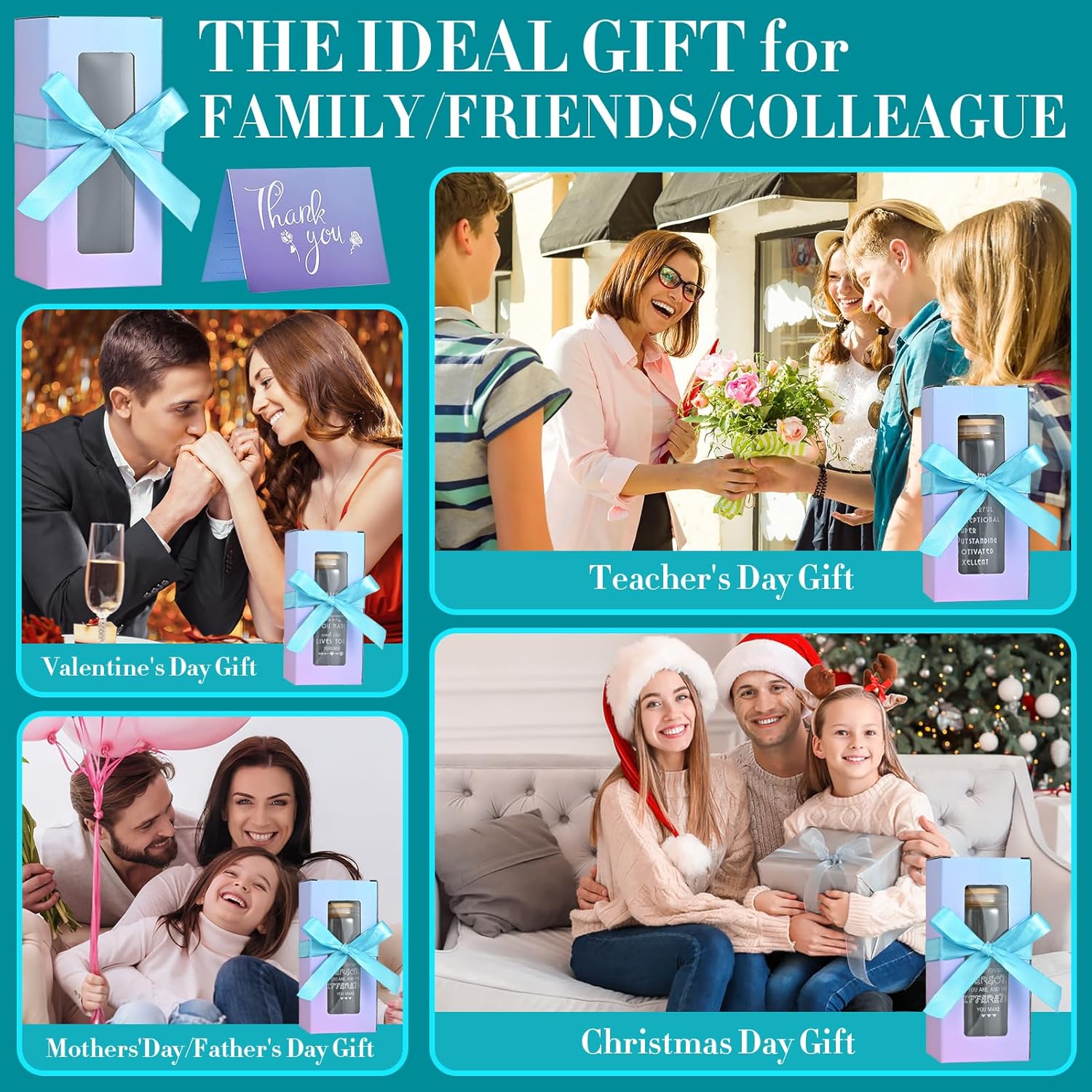 12 Set Employee Appreciation Gifts Bulk, Personalized Chaos Coordinator Gifts for Christmas Staff Coworker 16 oz Can Shaped Beer Glass Cups, Gift Box and Card for Team, Women, Men, New Year - Image 7