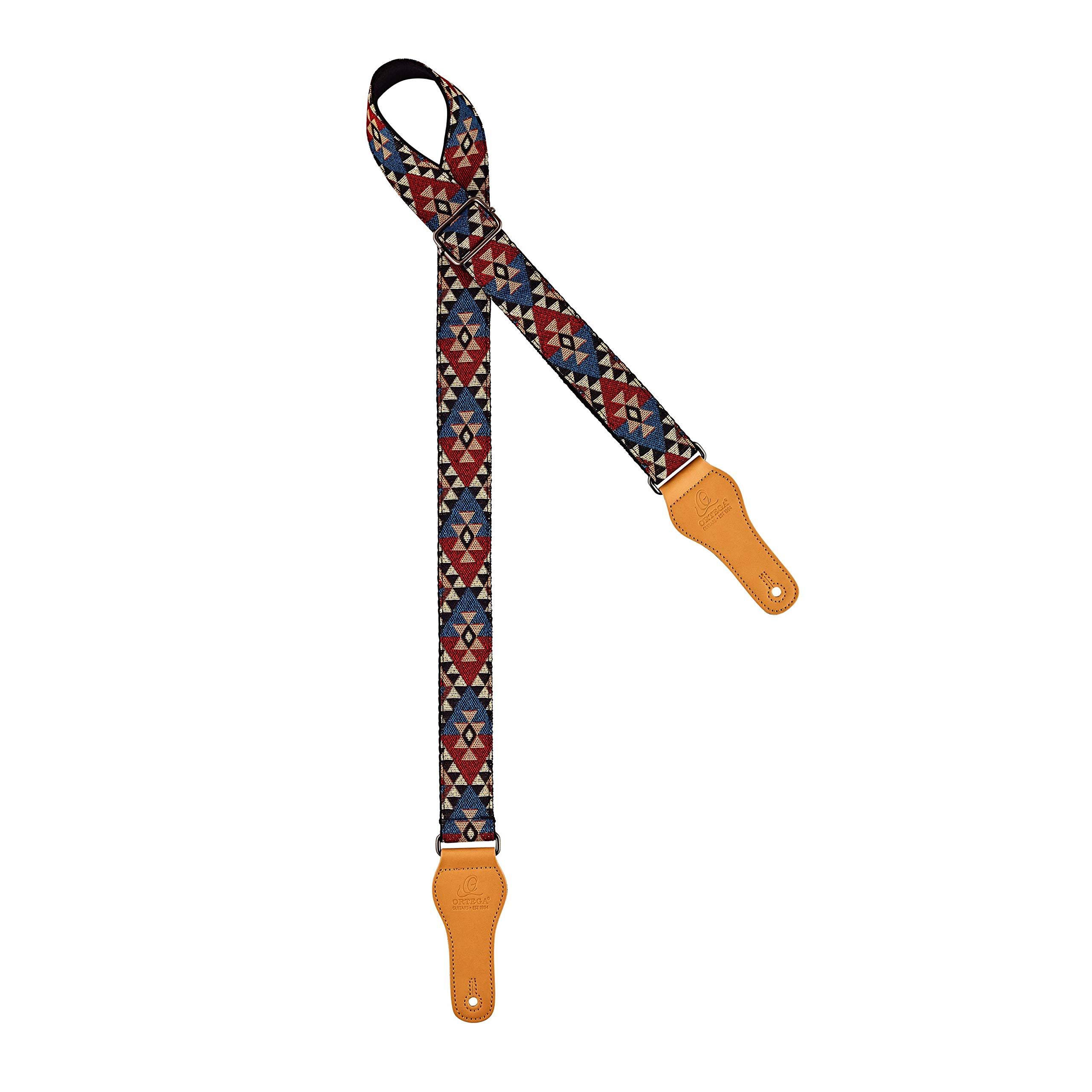 Ortega Guitars Adjustable Ukulele Strap – World Series – Cotton, African Dance (OCS-440U)