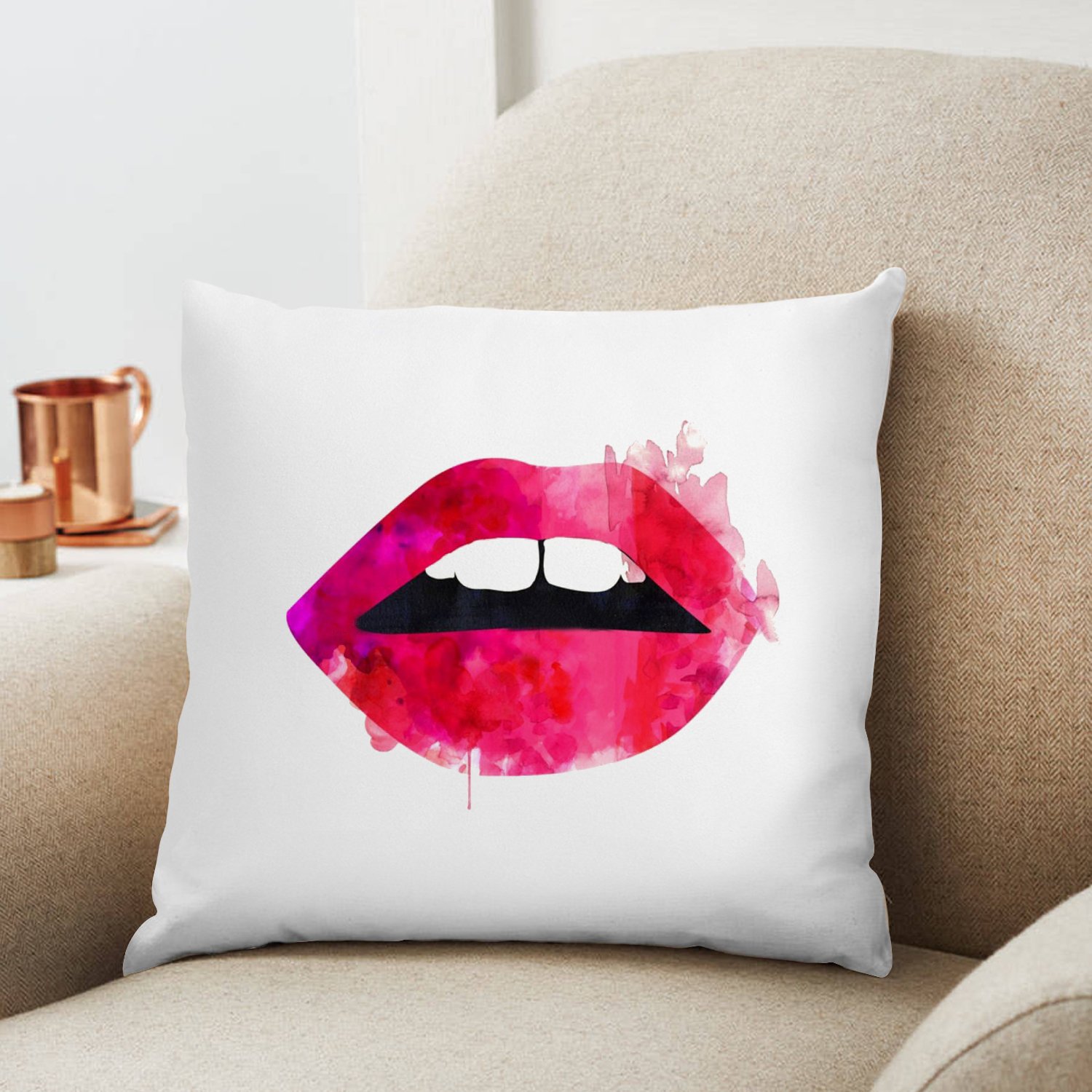 Lips Printed Cushion 12X12 Pillow Cover with Filler- Best Love Gift Idea-image-17