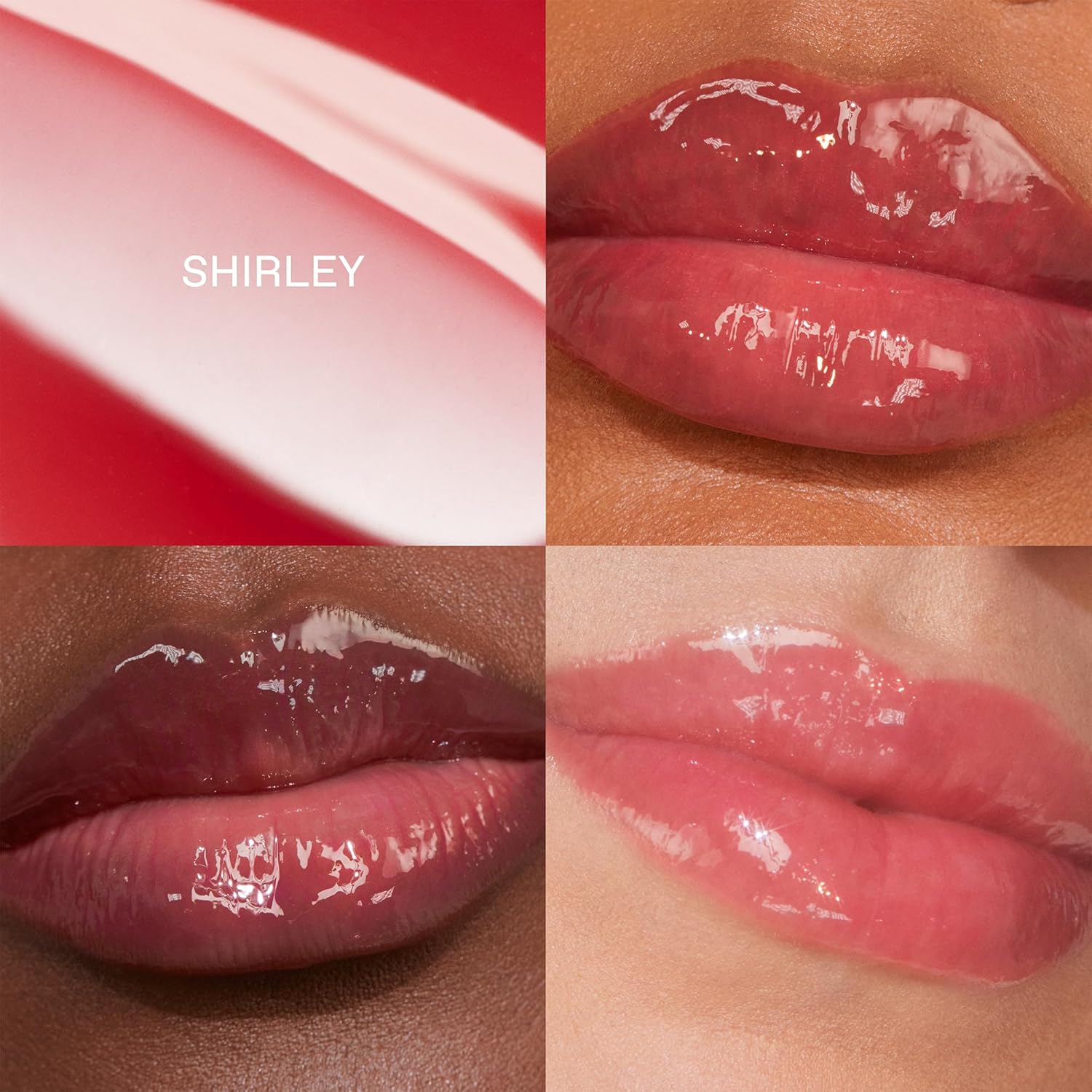r.e.m. beauty by ariana grande | Essential Drip Glossy Balm in Shirley | High Shine Nourishing Lip Balm | Hydrating Hyaluronic Acid | Smooth Glossy Finish