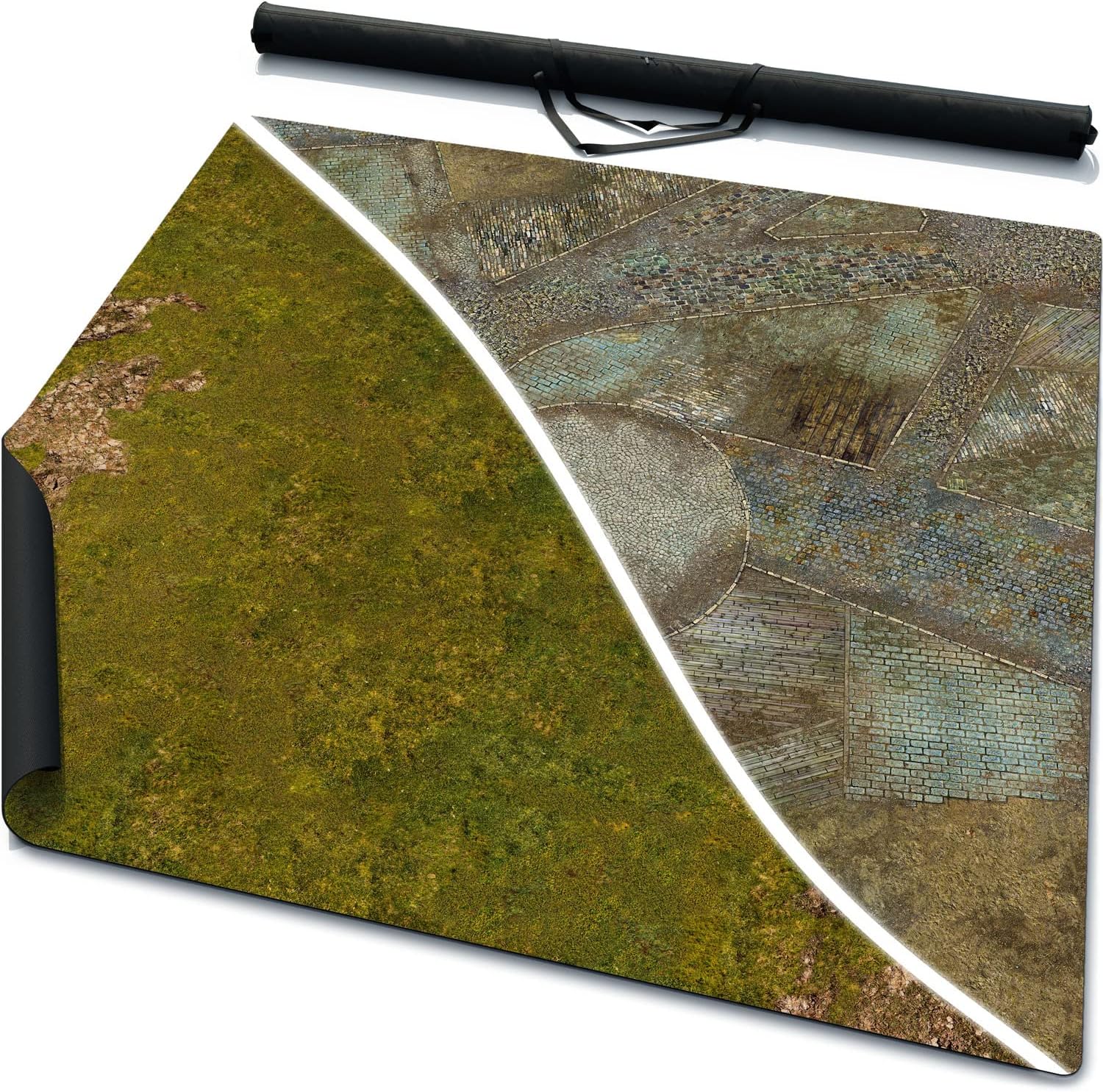 Warzone Studio 4' x 4' Double-Sided Mouse Pad Rubber Battle Mat: Homeland + Zolotograd + Bag