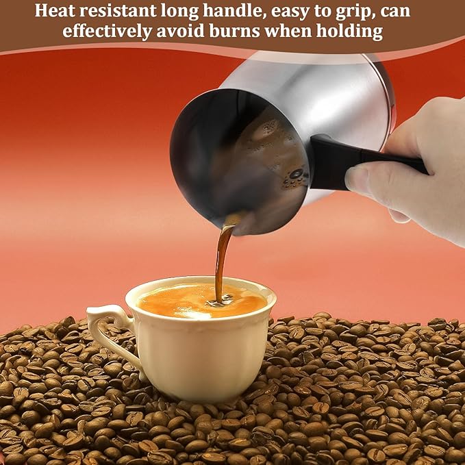Cafetera Turca 600 ml Acero Inoxidable 110V 5-6 Tazas Portátil miniatura 7