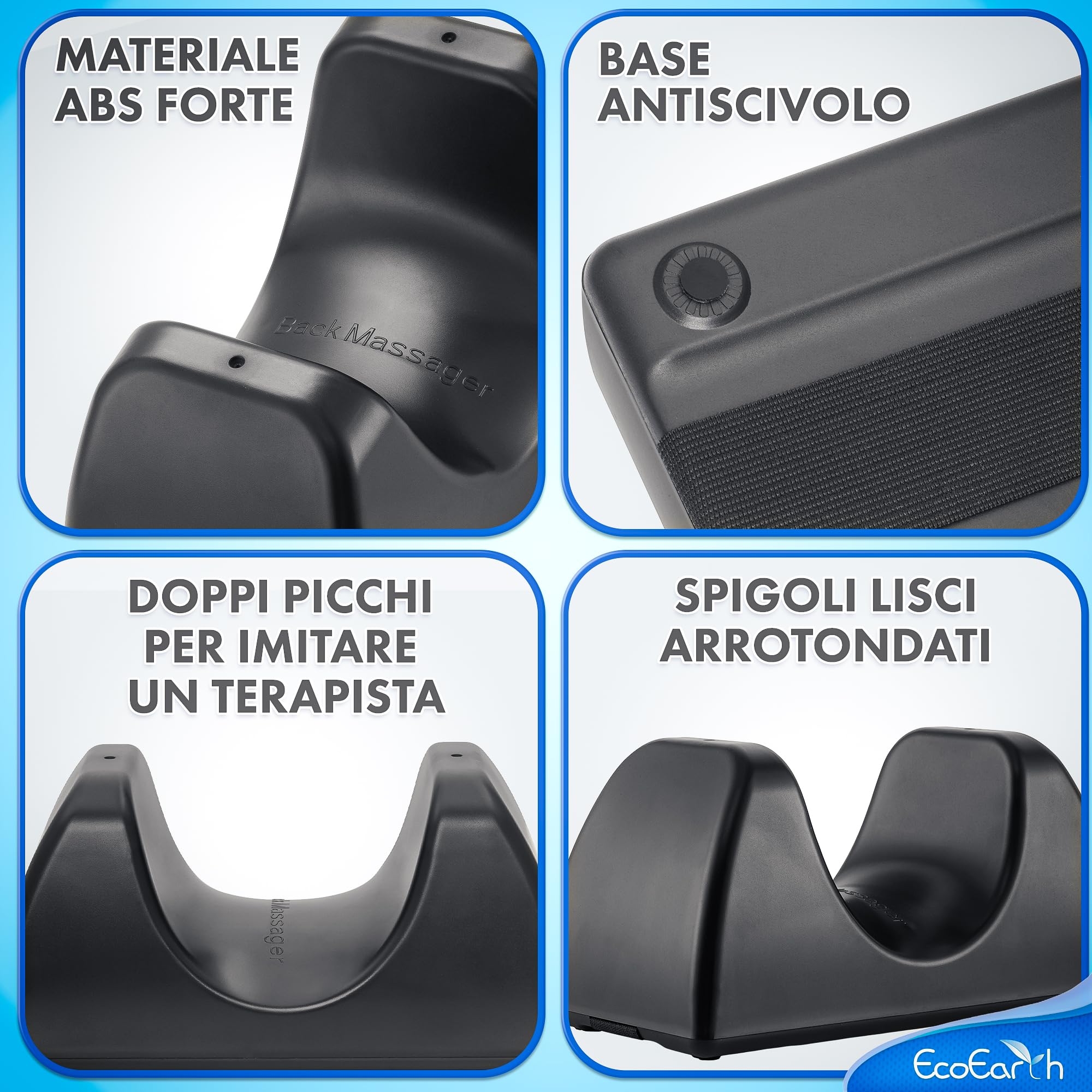 Strumento per massaggio per il rilascio dello psoas - Nero - Massaggiatore per tessuti profondi dei flessori dell'anca con cinghia per sedia - Strumento per massaggio miofasciale per i muscoli psoas