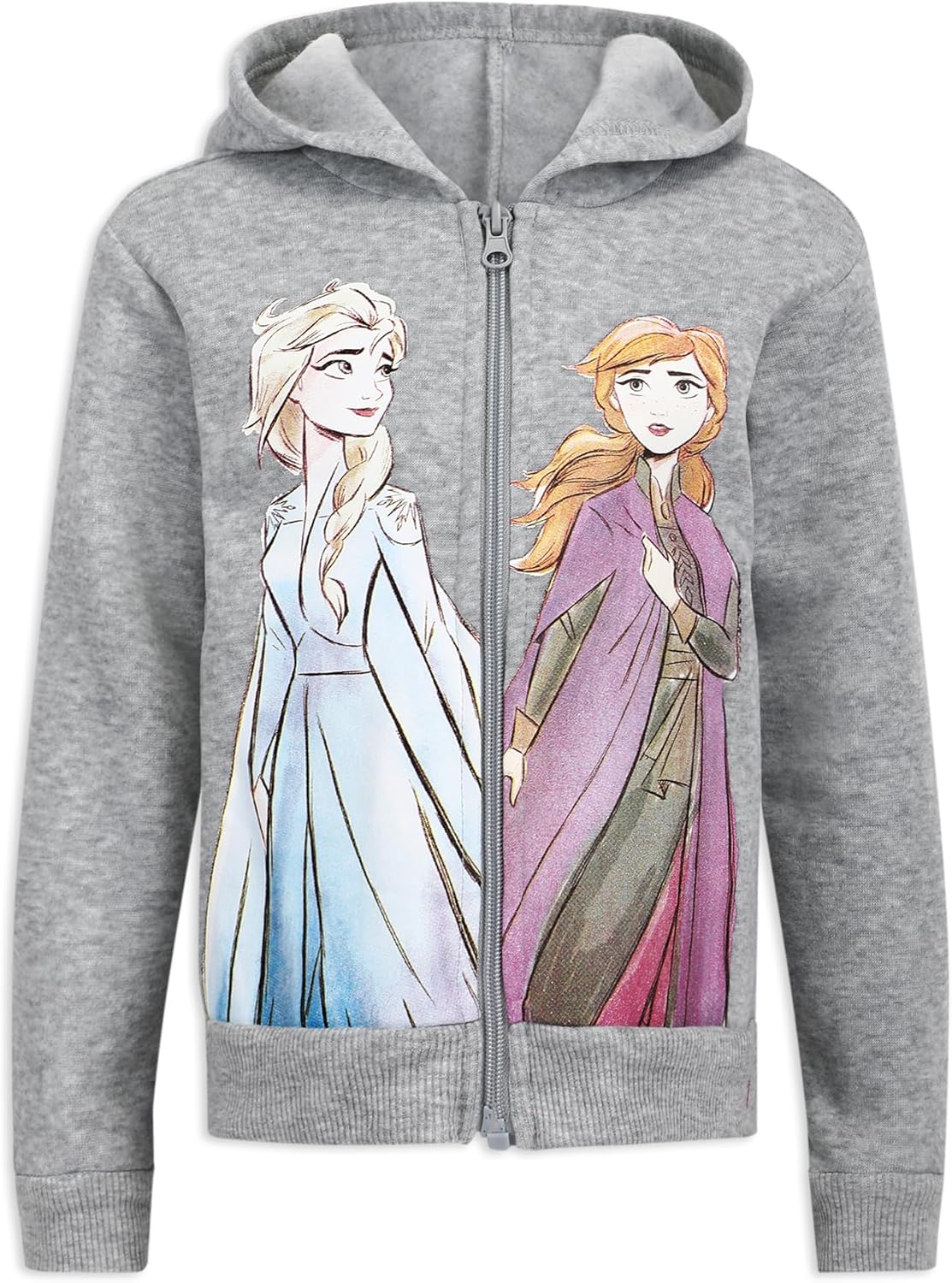 Disney Frozen Girls T-Shirt, Zip Up Hoodie and Legging Pants Set for Toddler and Little Kids - Image 2