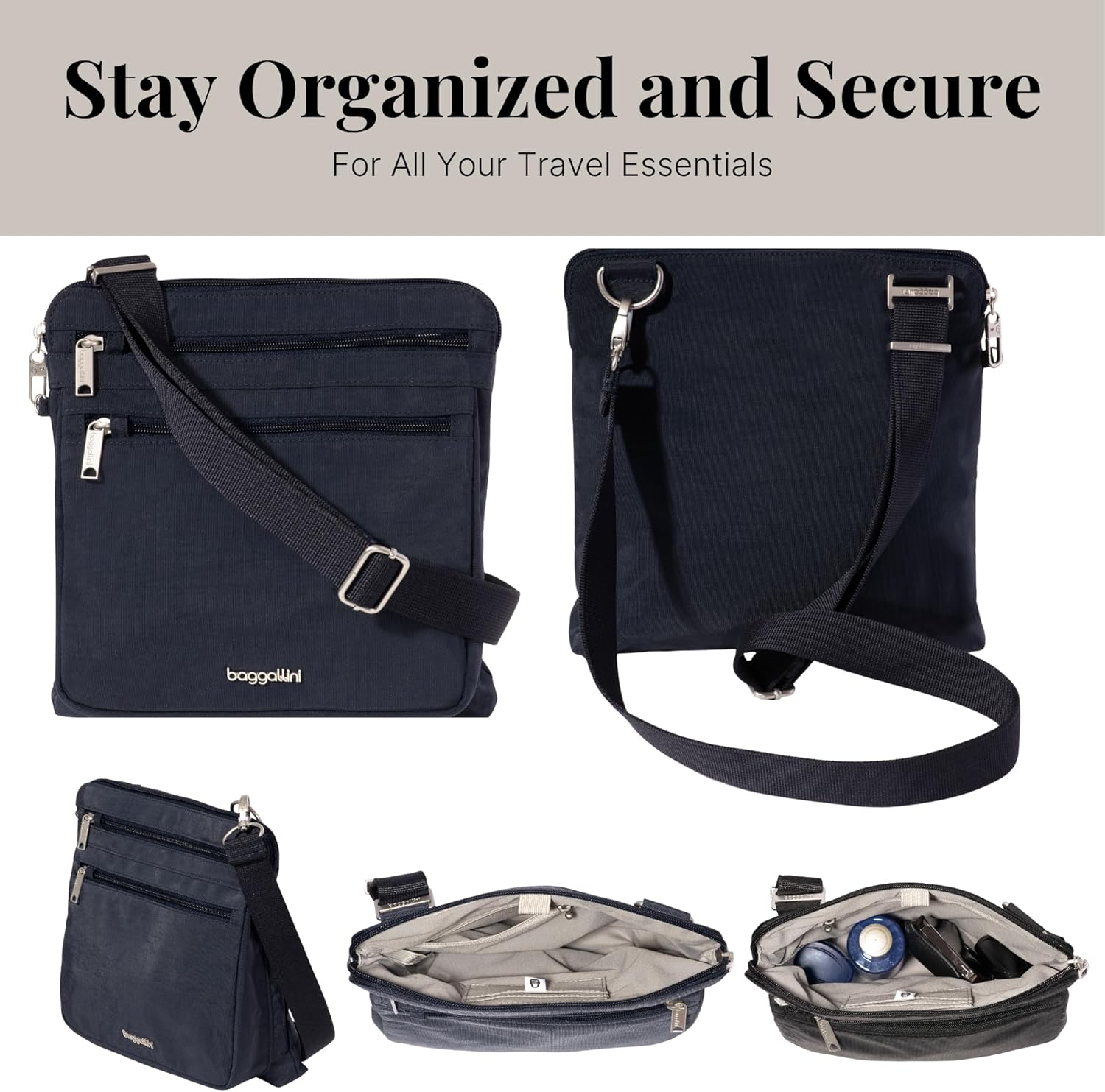 Baggallini womens Securtex Anti-theft Large Crossbody - Image 4