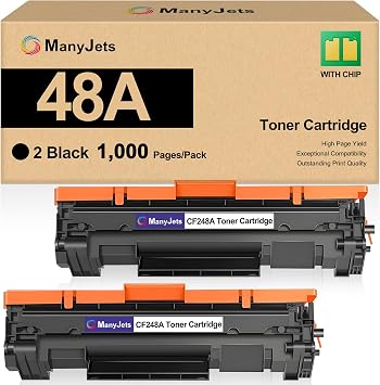 48A CF248A Compatible Toner Cartridge Replacement for HP 48A CF248A Work with HP M15w M29w M28w M15a M31w M16a M16w M28a M29a M30w Printer Black,2-Pack