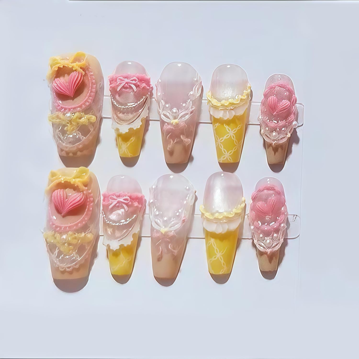 3D Ruffle Gel Nail Art Mold Arts Resin Ruffled Lace Molds for Accessories Supplies Flounce Silicone Tools Grace Nails Style image 3