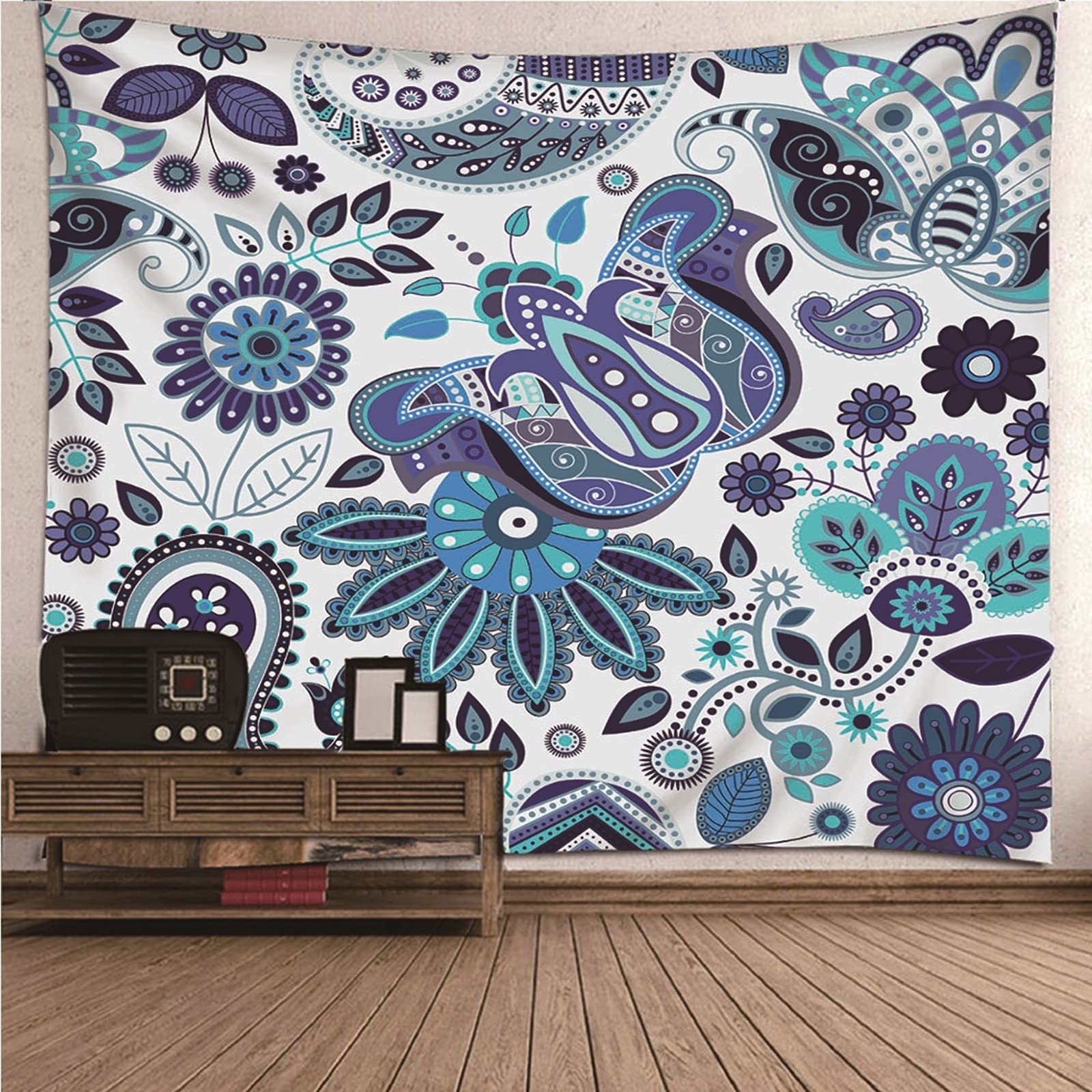 Aeici Tapiz Tela Pared, Tapiz Sofa Flor Tapices De Pared Pareo/Toalla De Playa Grande, Sofá(300X260Cm)