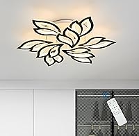 Vista 1 de Garwarm - Lámpara de techo LED, lámpara de techo de montaje empotrado de forma de flor moderna regulable, lámpara de techo de 75 W de pétalos