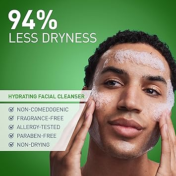CeraVe Hydrating Facial Cleanser, Moisturizing Face Wash For Dry Skin, Hyaluronic Acid + Ceramides + Glycerin, Hydrating Cleanser For Normal To Dry Skin, National Eczema Association Certified, 16 Oz