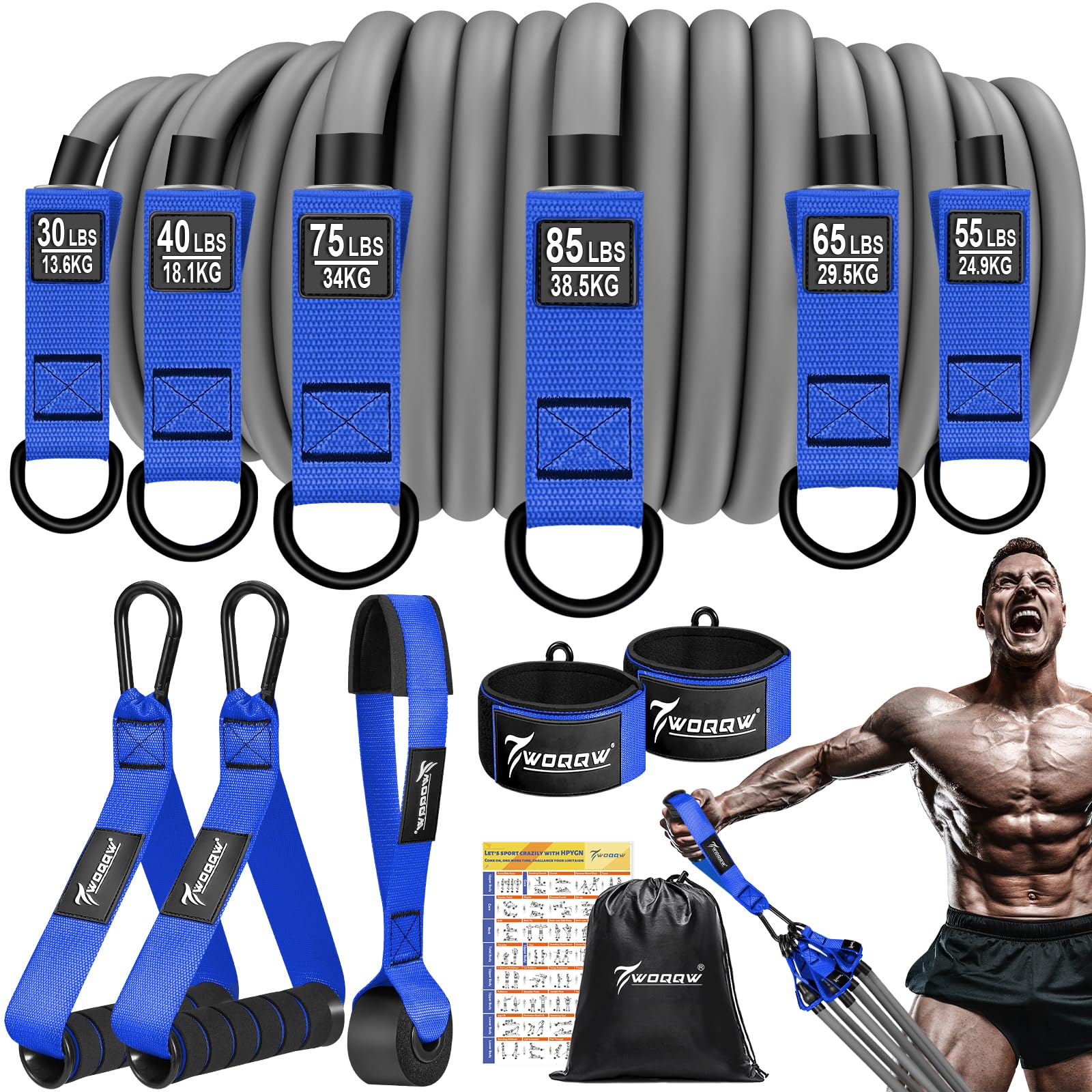 WOQQW Heavy Resistance Bands