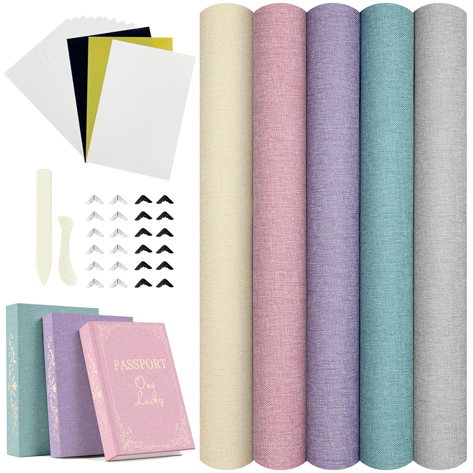 Kit per rilegatura libri, colori chiari