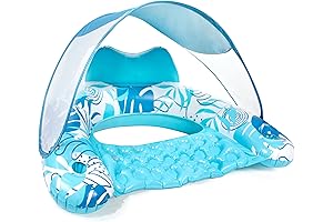 Sloosh Pool Floats with Canopy for Adults - Relaxing XL Pool Lounge...