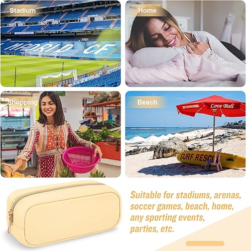 Miniatura 6 de Iqimott Bolsa de viaje de nylon grande del maquillaje, bolso cosmético grande Preppy del organizador del maquillaje de nylon de gran capacidad bolsa