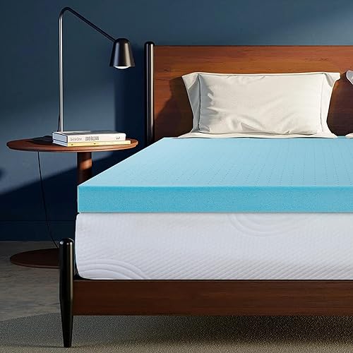 Vista 24 de CHUN YI Cubrecolchón con infusión de gel de 2 pulgadas, espuma viscoelástica refrescante, transpirable, soporte corporal ventilado