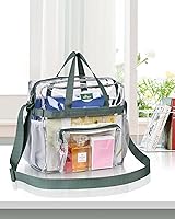 Vista 47 de MAY TREE Bolsa transparente para eventos en estadios de 12 x 6 x 12 pulgadas, bolsa de almuerzo transparente con correas reforzadas para trabajo