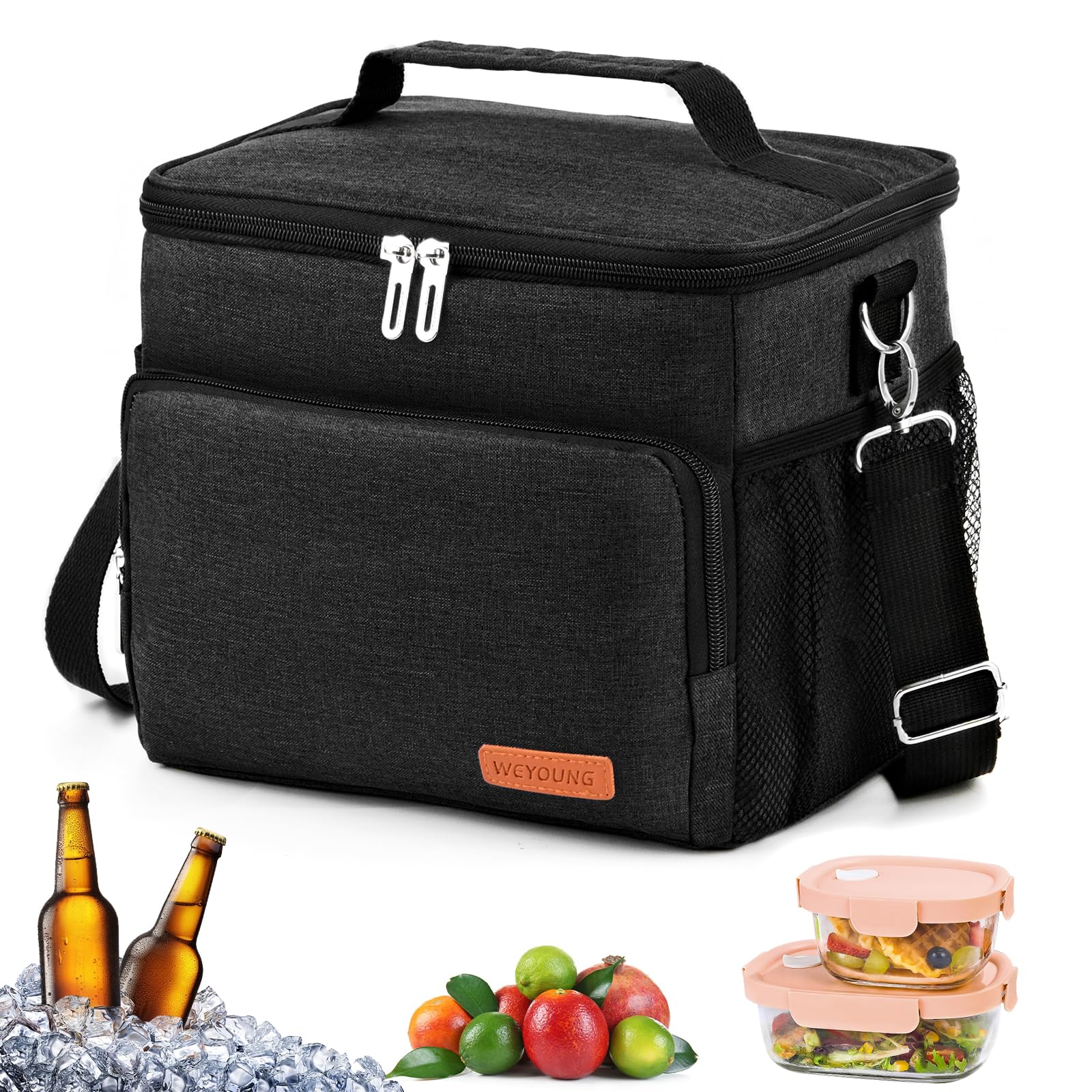 Tufa Bolsa Térmica, Bolsa Nevera Pequeña, Bolsa Almuerzo Plegable Impermeable, Bolsa de Picnic, Bolso Térmico Pequeña, Nevera Trabajo para Trabajo, Escuela, Picnic, Viajes, Camping