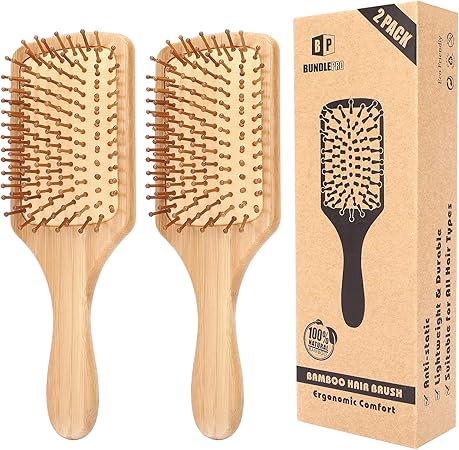 Amazon ヘアブラシ 2本セット パドルブラシ コーム 100 天然素材竹製 ヘアケア 頭皮マッサージ 美髪ケア クッションブラシ ナチュラル 血行促進 薄毛改善 静電気防止 パドル型 Bundlepro ヘアブラシ 通販 Amazon ヘアブラシ 2本セット パドルブラシ コーム 100 天然素材竹製 ヘアケア 頭皮マッサージ 美髪ケア クッションブラシ ナチュラル 血行促進 薄毛改善 静電気防止 パドル型 Bundlepro ヘアブラシ 通販