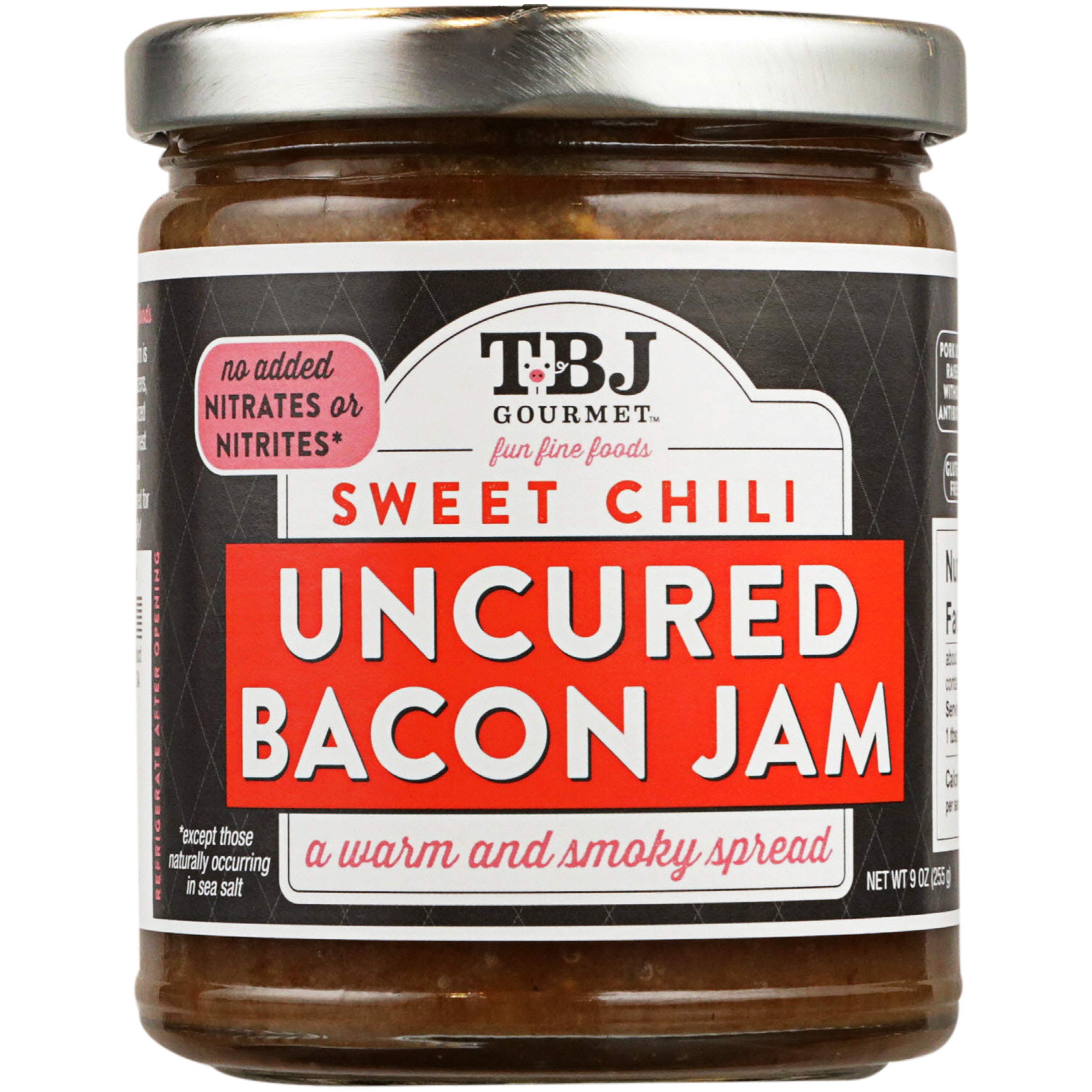 TBJ Gourmet, Uncured Bacon Jam, Sweet Chili, 9 Oz
