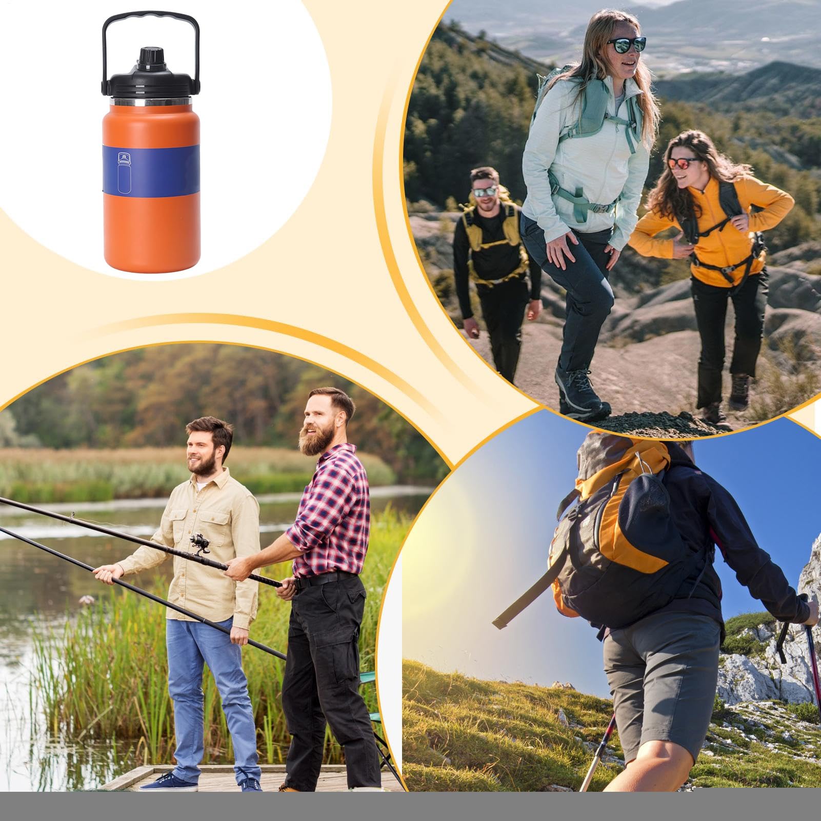 Edelstahl Wasserflasche 4 Liter Vakuum Isolierbehälter | Trinkflaschen Aus Edelstahl Für Die Nutzung Im Fitnessstudio, Beim Wandern, In Der Schule, Auf Reisen, Beim Camping, Beim