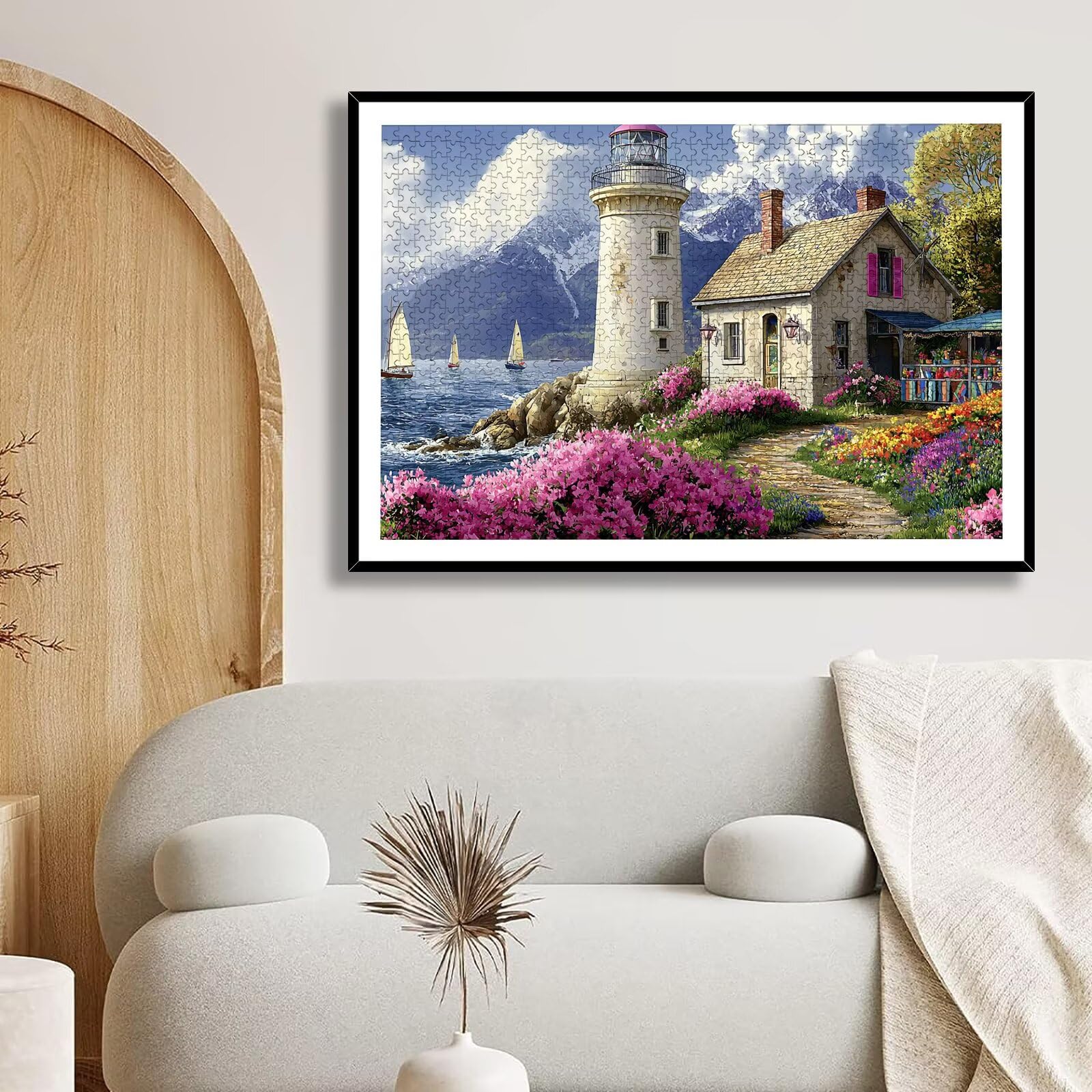 Puzzle 1000 Pezzi Giardino, Puzzle Paesaggio 1000 Pezzi Arte per Adulti e Bambini, Misura: 75x50 cm, Puzzles Legno per Adulti con Squisita Scatola di Imballaggio, Idea Regalo Donna, Regalo Uomo, -8865