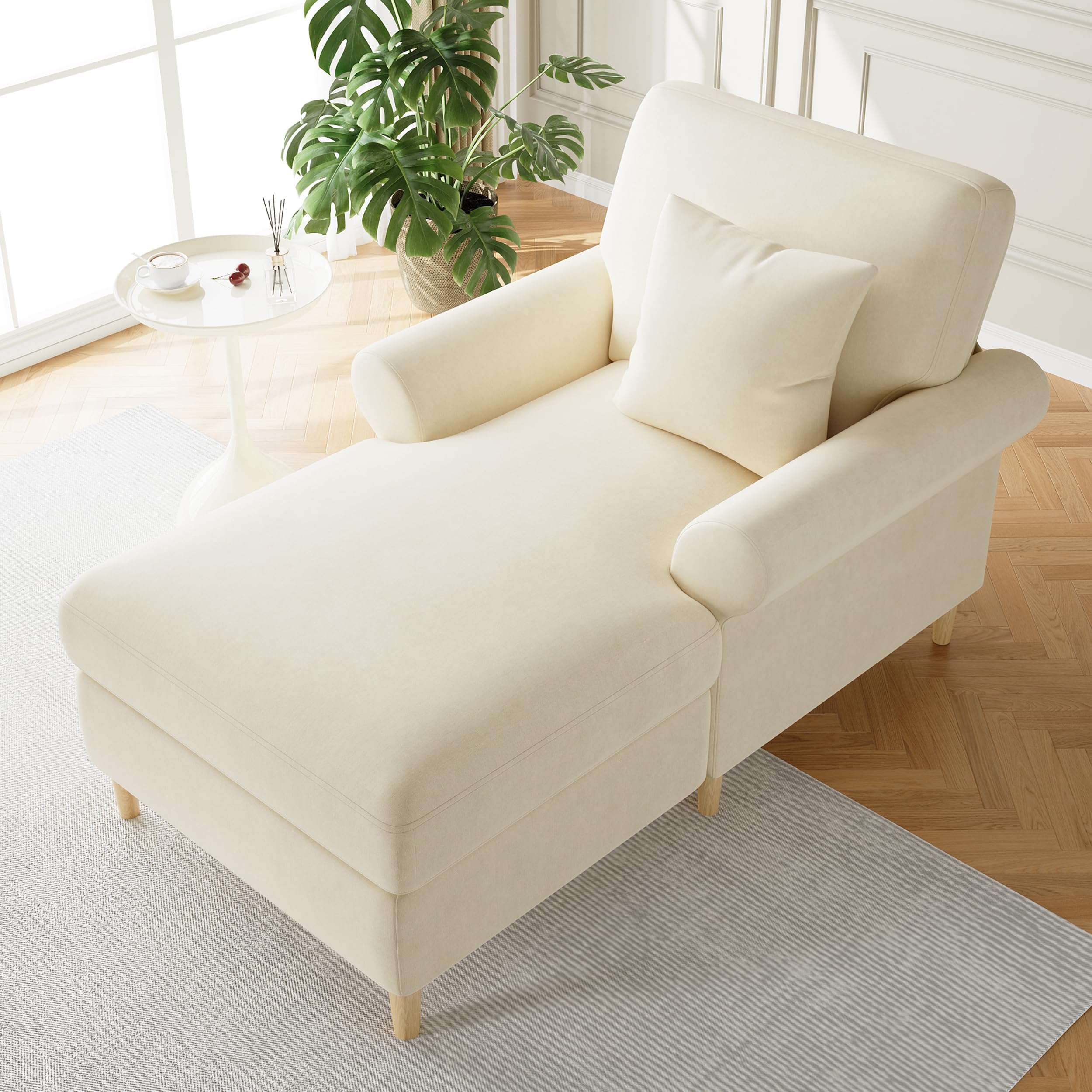 Sillón de relax acolchado, sillón plegable, cómodo sillón de lectura, sillón de salón, sillón de lectura, sillón de lectura, sillón de terciopelo grande, puf para salón y dormitorio, color