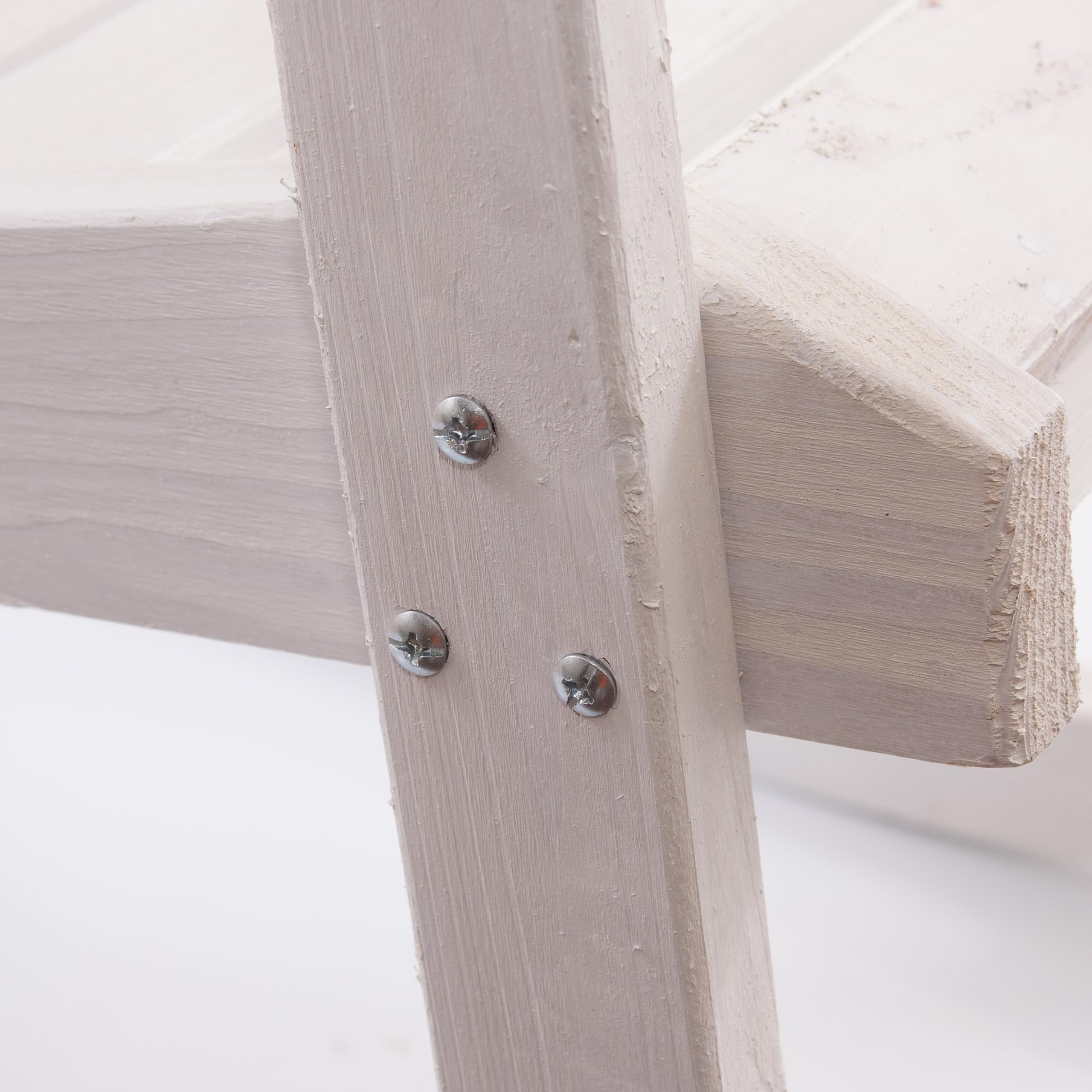 Sedia a Dondolo in legno di abete bianca - Poltrona classica in kit con struttura robusta in legno naturale, relax per interno ed esterno coperto, soggiorno, camera, terrazza o veranda, 58x99x104 cm