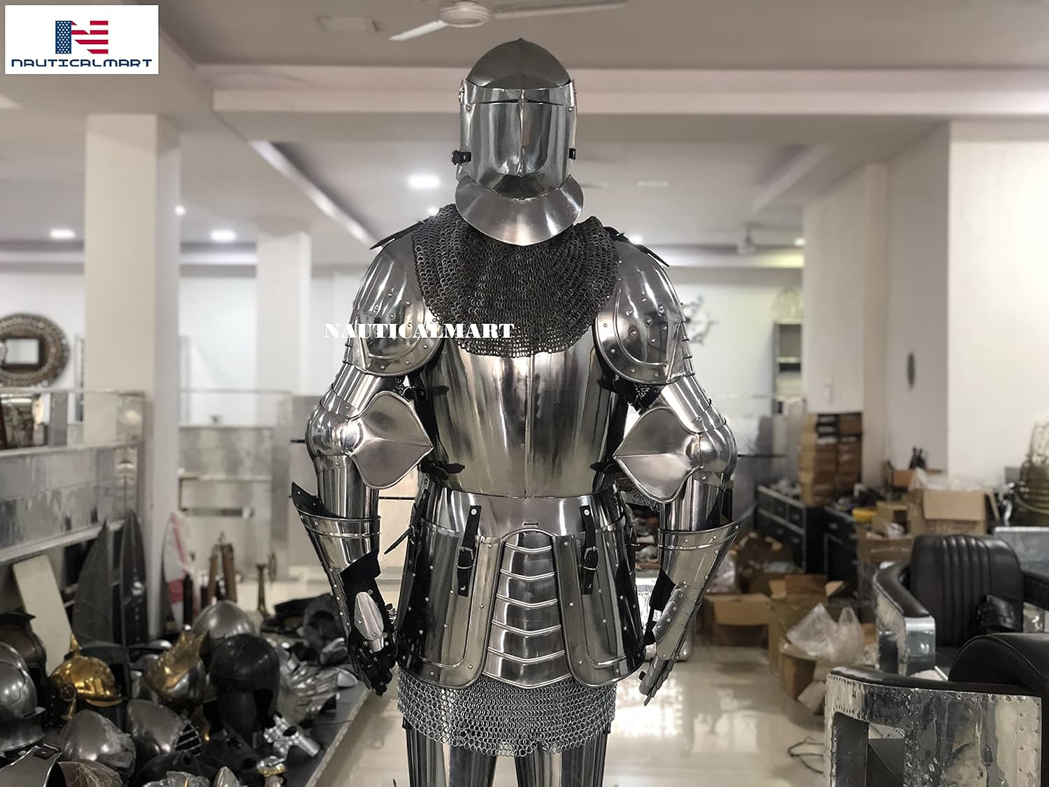 Nautical-Mart Medieval Knight Full Suit of Armor Combat Armor - Halloween Costume