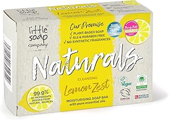 Naturals Range - Bar Soap | Vegan, Cruelty Free, No SLS or Parabens, Refreshing Cleansing Soap bar, Natural Eco Friendly Body & Hand Soap, 100g (Lemon Zest)