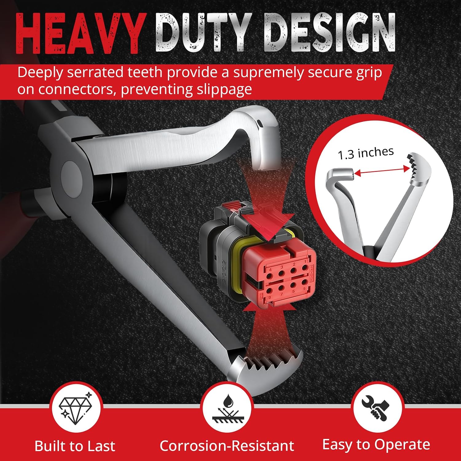 Oebruel 4PCS Electrical Disconnect Pliers, Automotive Electrical Connector Separator, Electrical Plug Connector Disconnect Tool for Cars, Trucks & SUVs