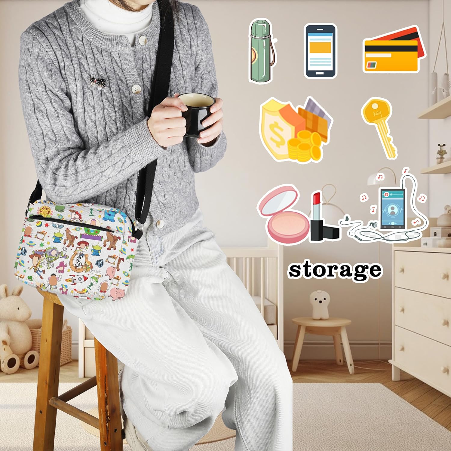 CMNIM Cartoon Movie Merchandise Gift Inspired Characters Tote Bag Fans Gift Cartoon Movie Lover Travel Shoulder Bag - Image 7