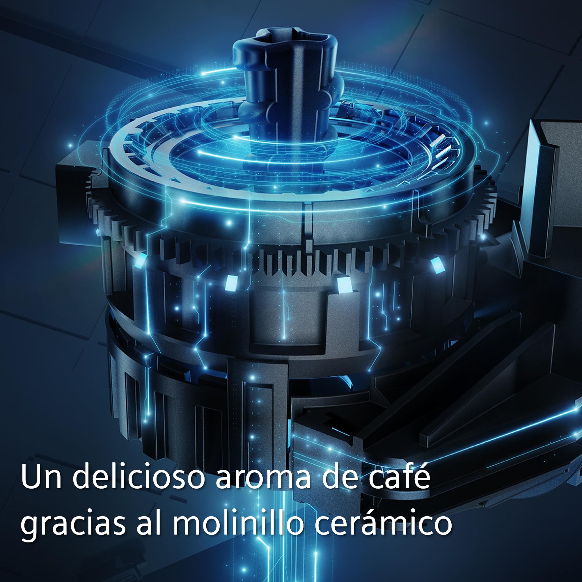 SIEMENS - Cafetera superautomática, EQ300, molinillo cerámico,espumador de leche, función oneTouch, negro, TF301E19