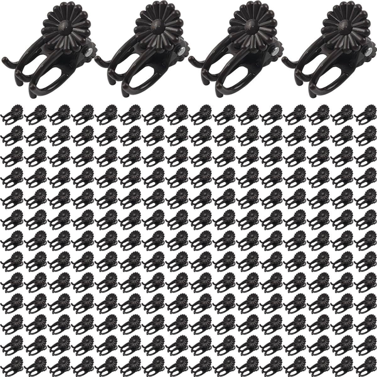 GXXMEI 400PCS Plant Clips, Orchid Clips Plant Orchid Support Clips Flower and Vine Clips for Supporting Stems Vines Grow Upright Dark Brown