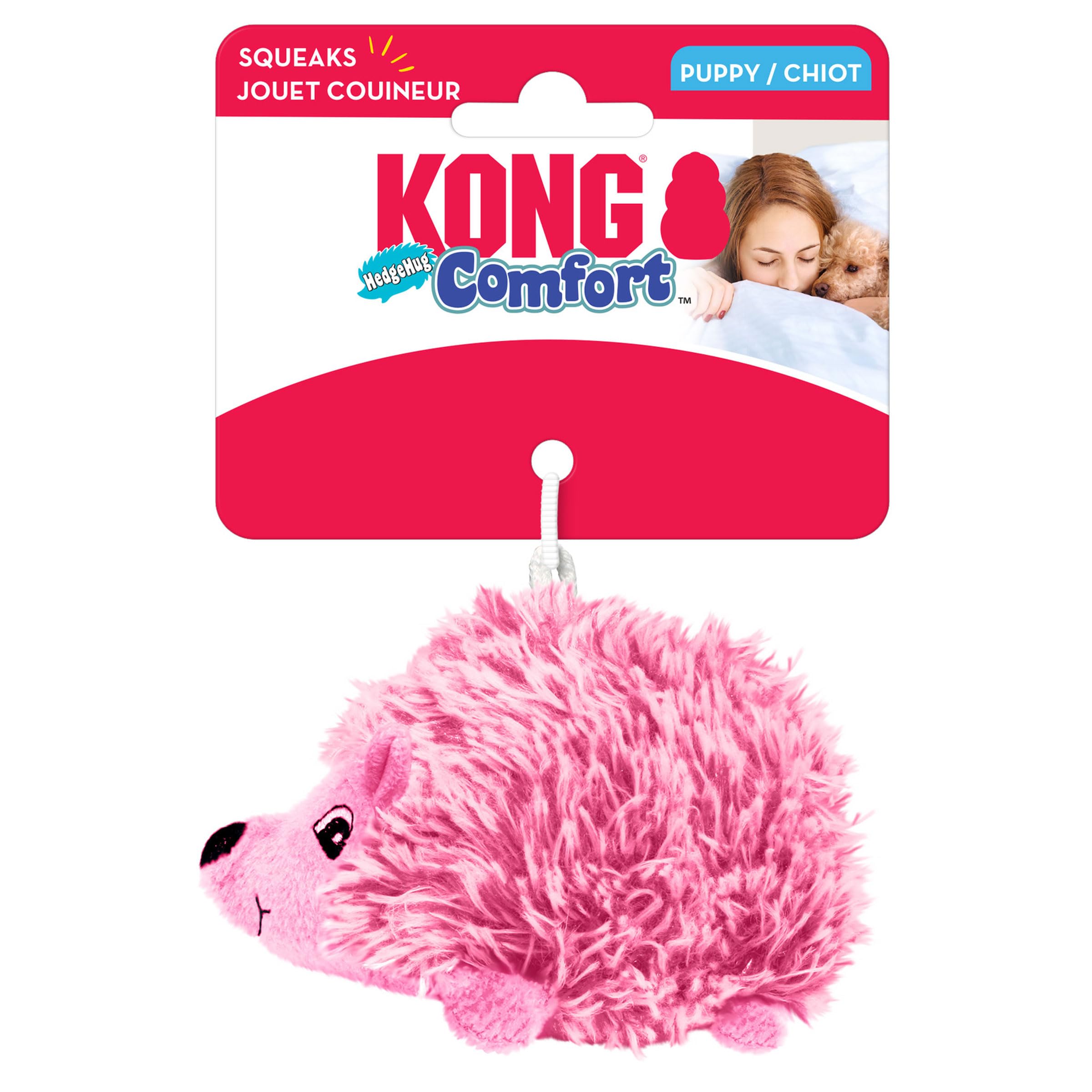 KONG Comfort HedgeHug Jouet pour Chiot peluche douce hérisson pour petits chiens taille XS
