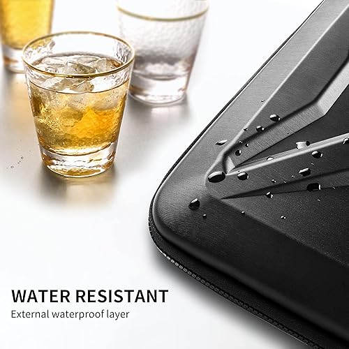 Miniatura 7 de DOMISO Funda rígida para laptop de 15.6 a 16 pulgadas, impermeable, a prueba de golpes, funda protectora para laptop con mango retráctil para