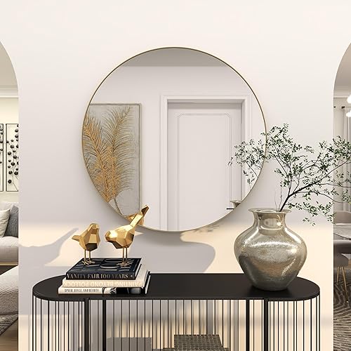 Miniatura 106 de Deco 79 Espejo de pared simplista de madera con marco minimalista fino, 24 x 1 x 24 pulgadas, blanco