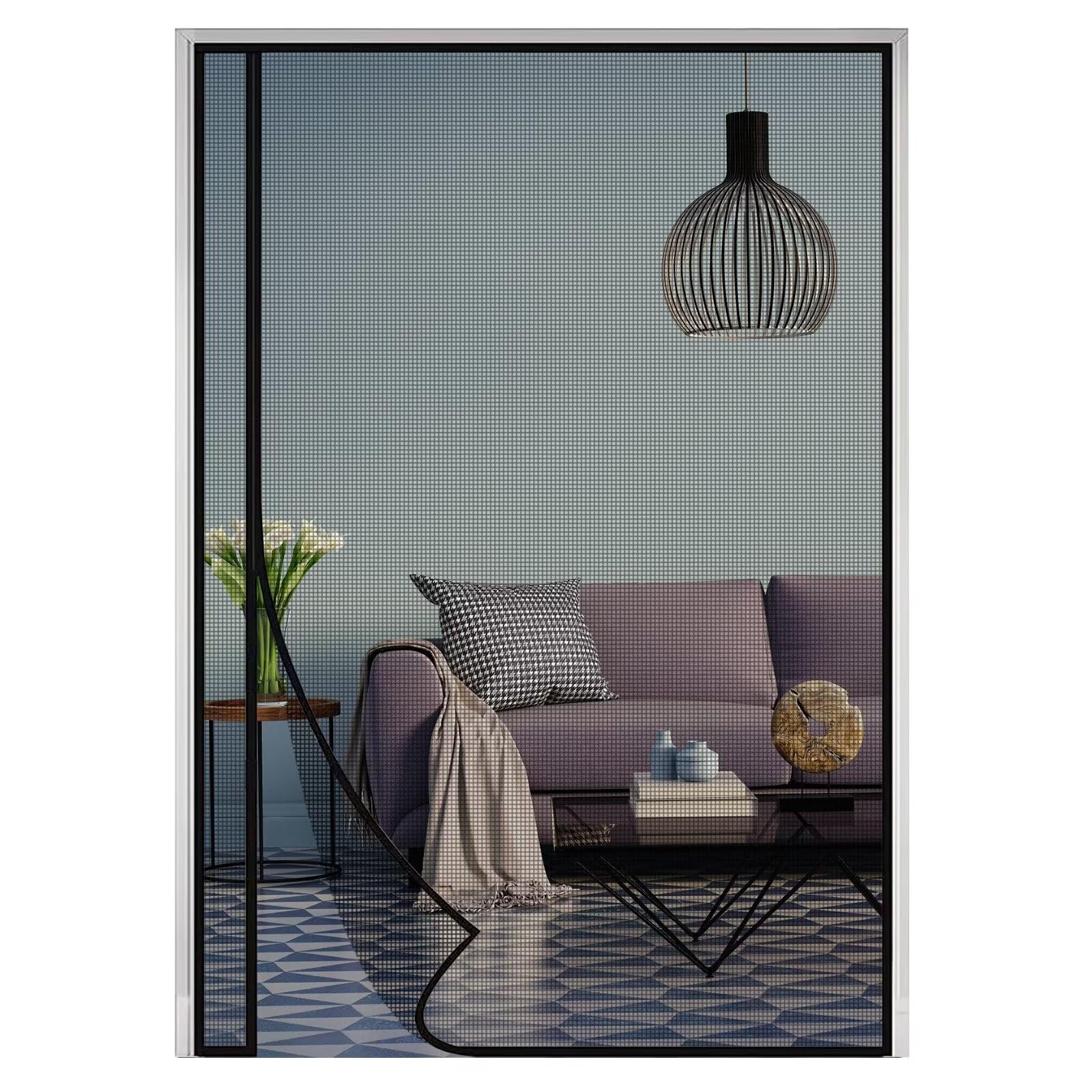 MagnéTique Moustiquaire Porte 100 X 185 Cm Facile à Installer Fermeture