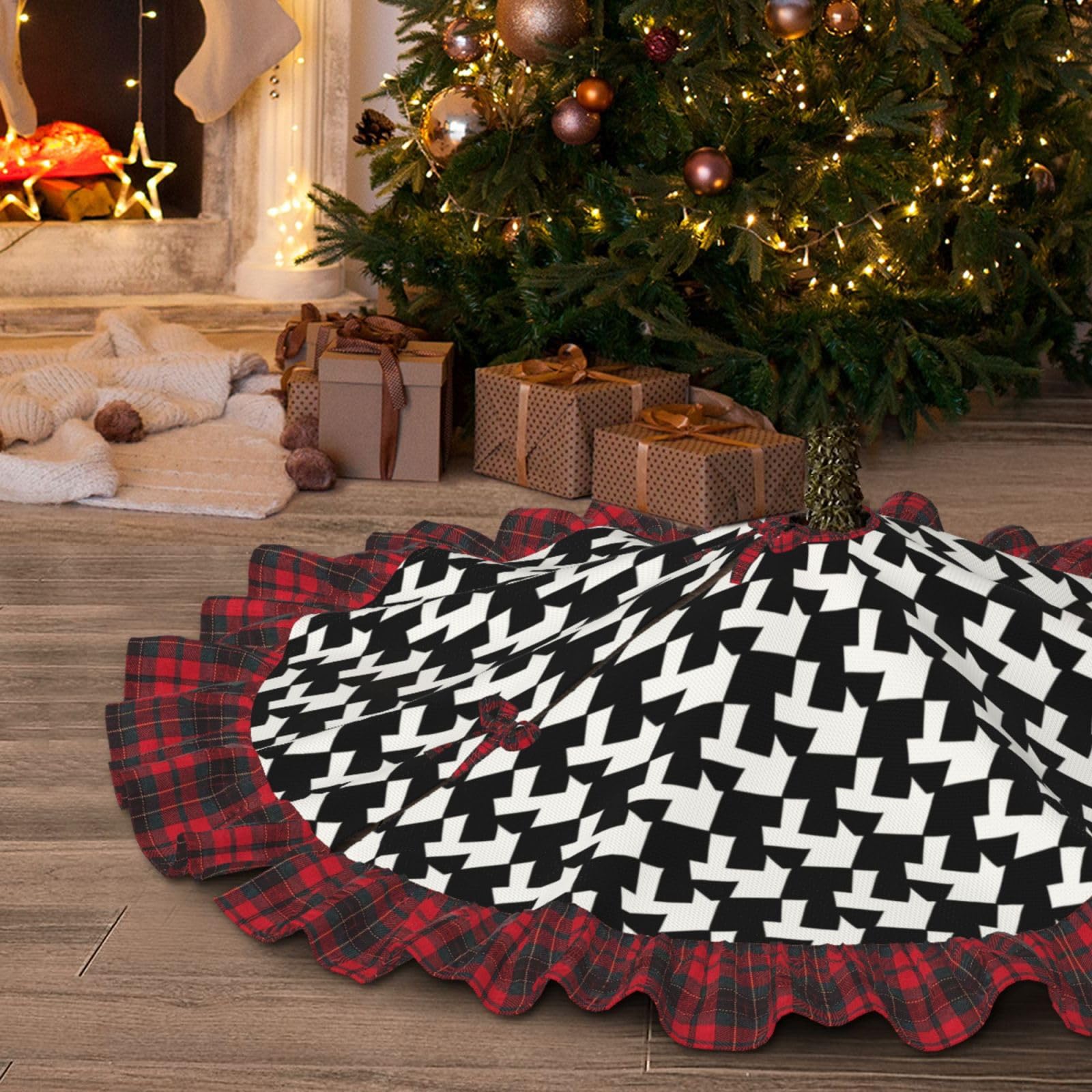 Jupe de sapin de Noël imperméable pour masquer les pieds d'arbre et retenir l'eau