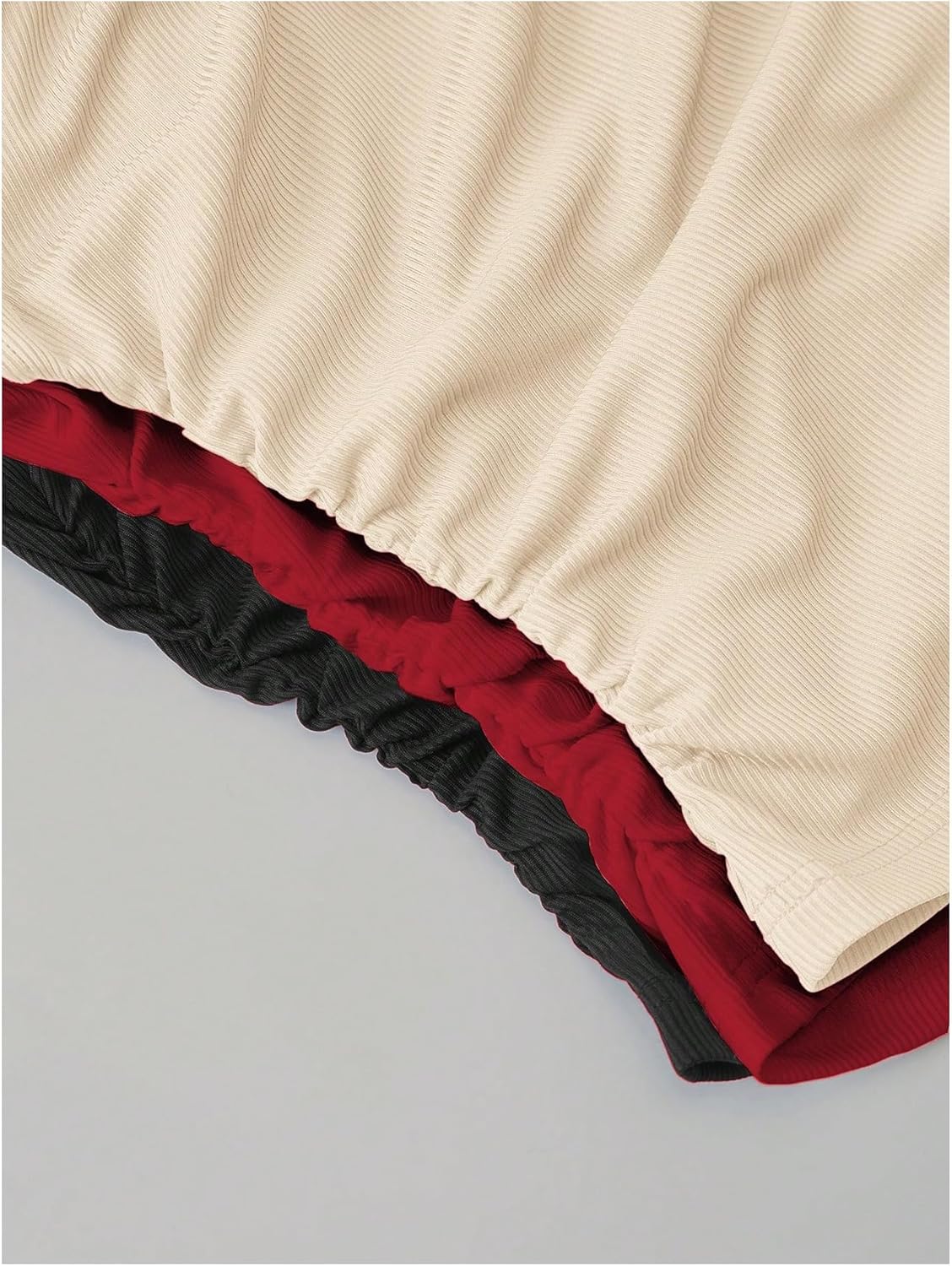 OYOANGLE Women's 3 Pack Business Casual Outfits Mock Neck Ribbed Tank Tops Work Shirts - Image 4