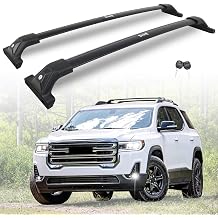 Aluminum Roof Rack Cross Bars with Lock Fit for 2017-2023 GMC Acadia with Side Rails, 330lbs Crossbars Anti-Wobble & Wind Noise Reduction Heavy Duty Cargo Carrier