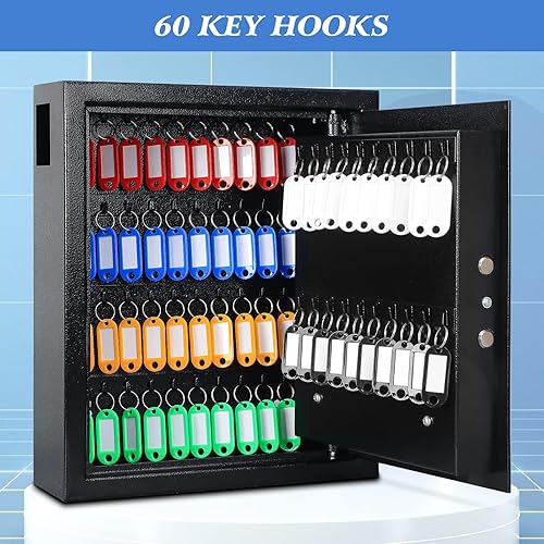 Miniatura 3 de KYODOLED Soporte electrónico de pared para gabinete de 60 llaves, caja de seguridad digital para llave de casa, almacenamiento de cerradura de